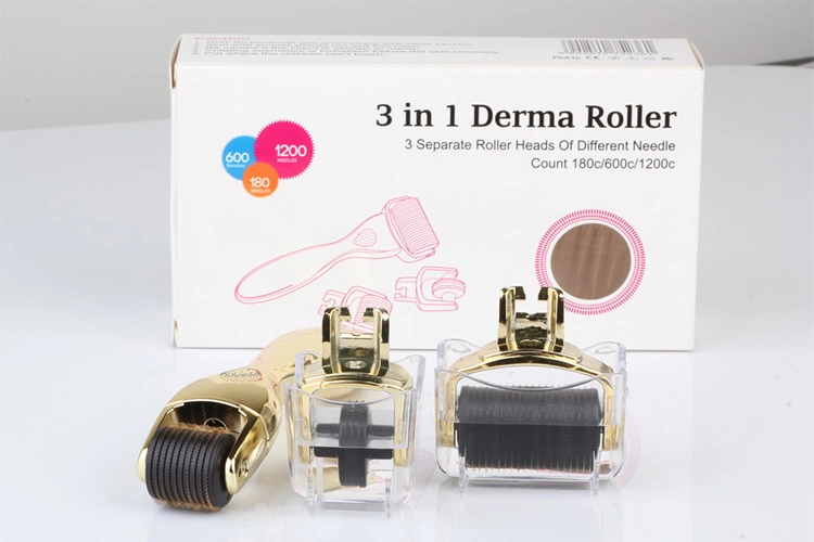 OEM/ODM marca personalizada 3 em 1 Drs Derma Roller para Titânio de aço inoxidável antienvelhecimento 2